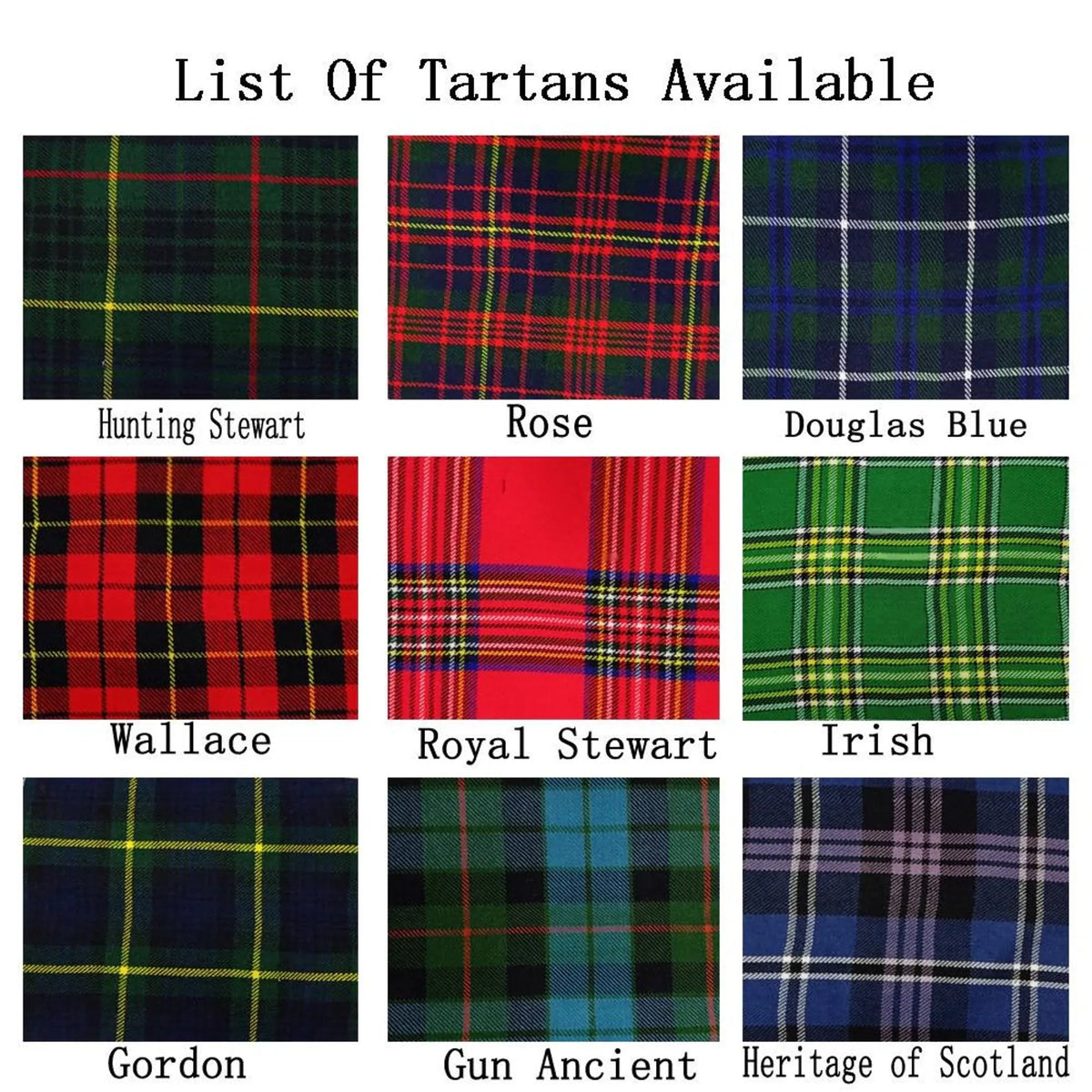 Scottish Clan Tartan Pocket Square – Handmade Acrylic Wool Handkerchief Hanky for Men