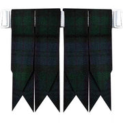 Black Watch Scottish Men's Traditional Highland Dress Tartan Kilt Outfit 9 Piece Set | Brown Jacobite Ghillie Shirt, Sporran & Belt