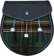 Tara Murphy Tartan Sporran Scottish Kilt Sporran with Chain Belt, Highland Dress Accessory, Traditional Daywear Sporran with 3 Tassels