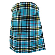 Thompson Blue Tartan Kilt 8 Yard Scottish Kilt Outfit with Belt, Buckle, Sporran & Pin