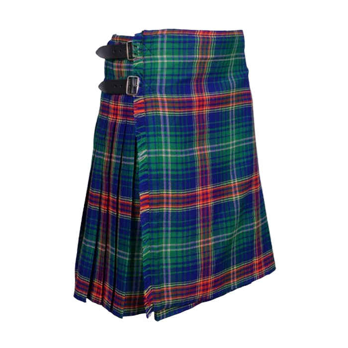 Hart of Scotland Modern Tartan Kilt – Acrylic 16oz, Traditional 8-Yard, Leather Straps & Deep Pleats