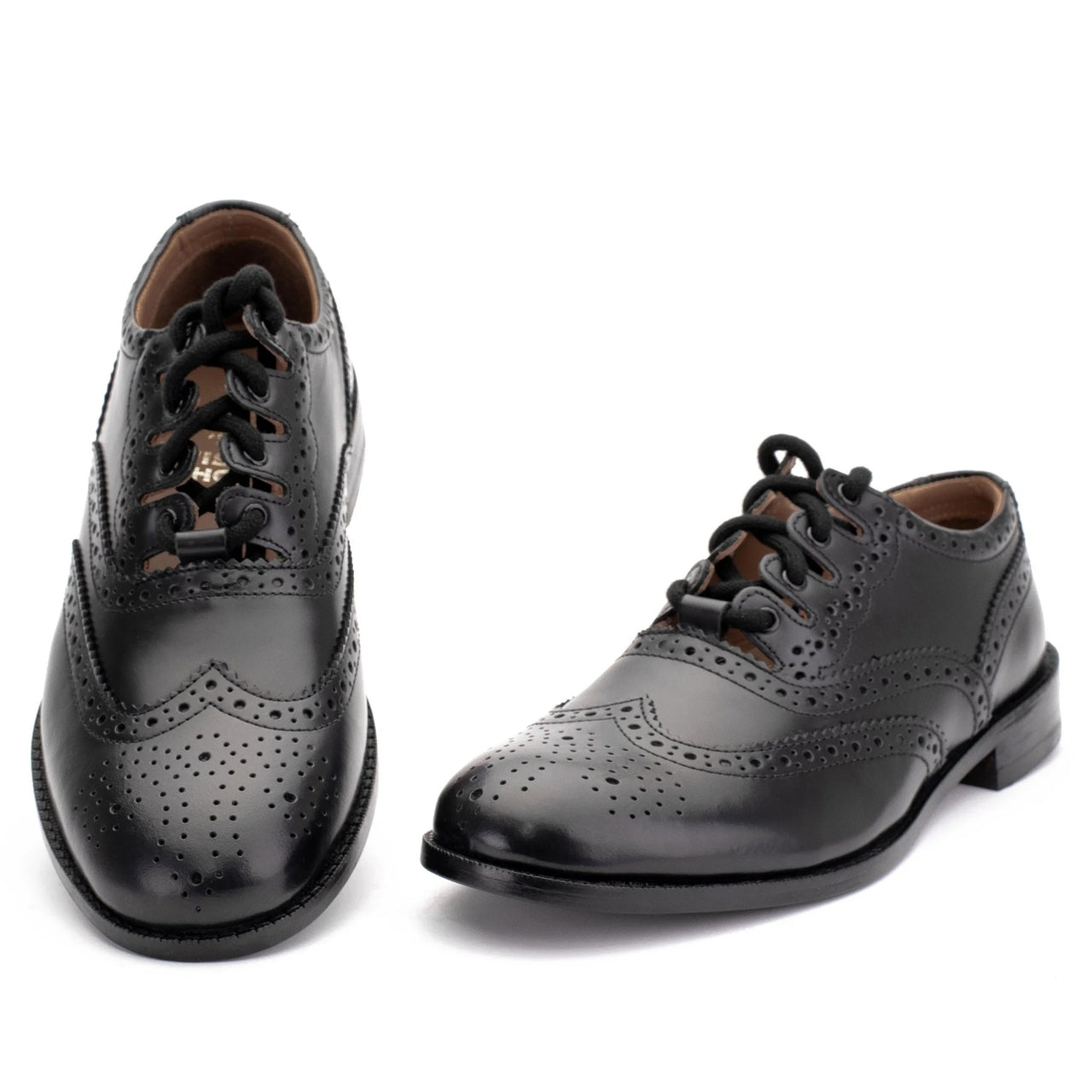 Ghillie Brogues Scottish Kilt Shoes for Men Black Leather Formal Dress Shoes UK Size 6-12