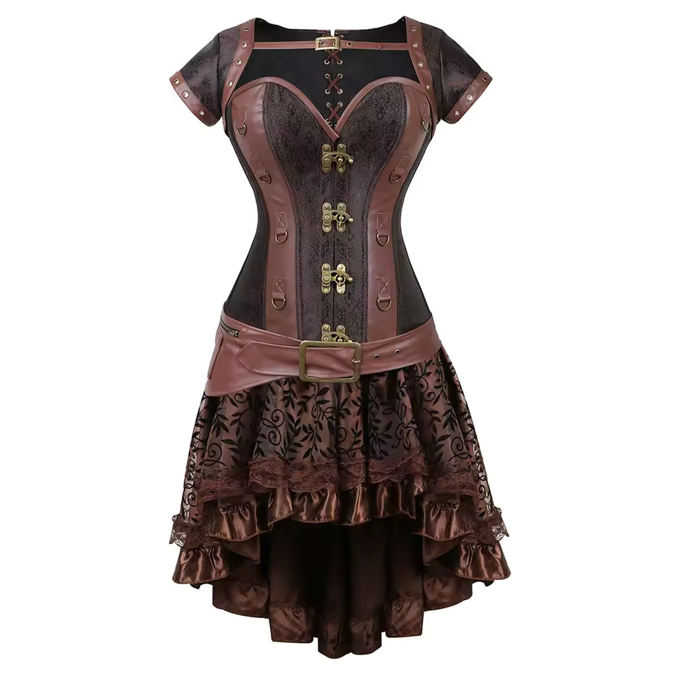 Women’s Steampunk Corset & Gothic Skirt