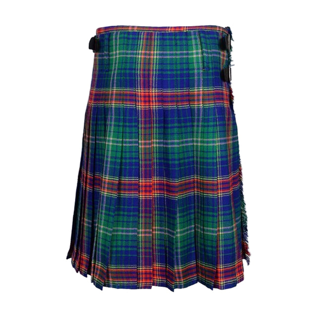 Plaid kilt with a white background
