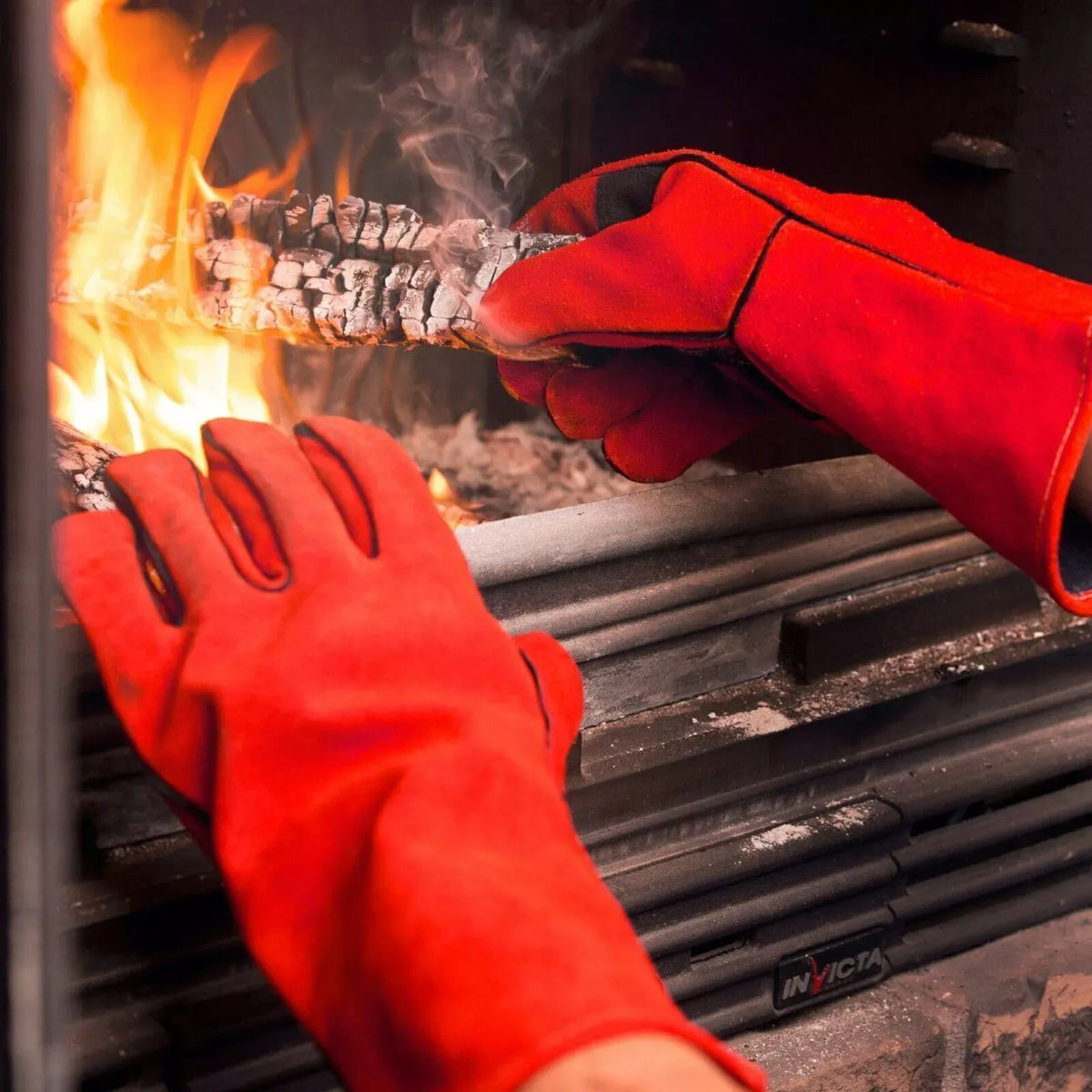 Log Burner & Wood Stove Heat Resistant Gloves – Fireproof Welding Protective Mitts