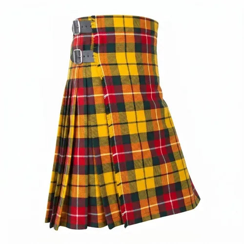 Royal Stewart Tartan 8-yard Kilt for Men – Traditional Scottish Plaid Kilt with Adjustable Leather Straps