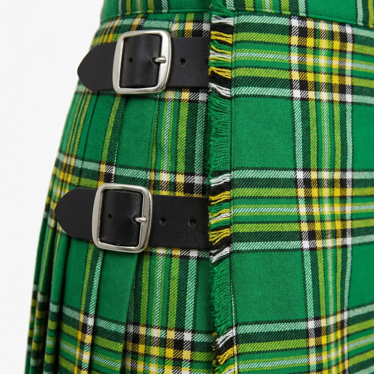 Irish Heritage Green Tartan 8-yard Kilt for Men – Traditional Scottish Plaid Kilt