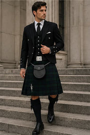Black Watch Scottish Men's Traditional Highland Dress Tartan Kilt