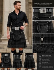 Black Watch Tartan Utility Kilt – Traditional Style with Modern Comfort