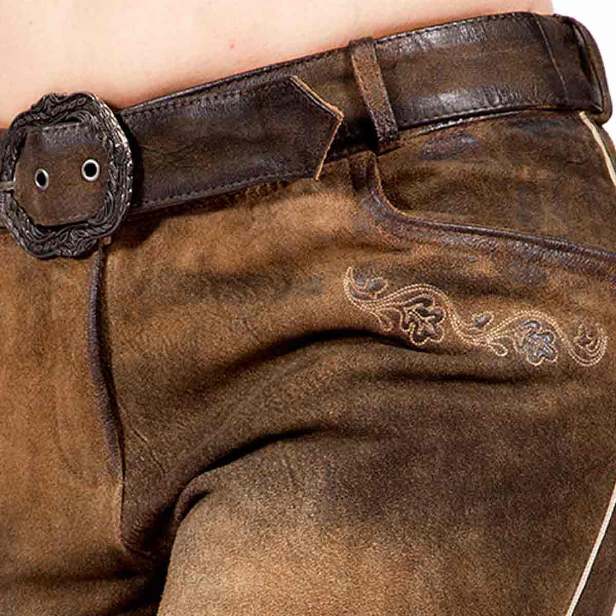 Wald Geist Leather Shorts Embody Bavarian Chic with Trendsetting Claudia Schiffer Lederhosen