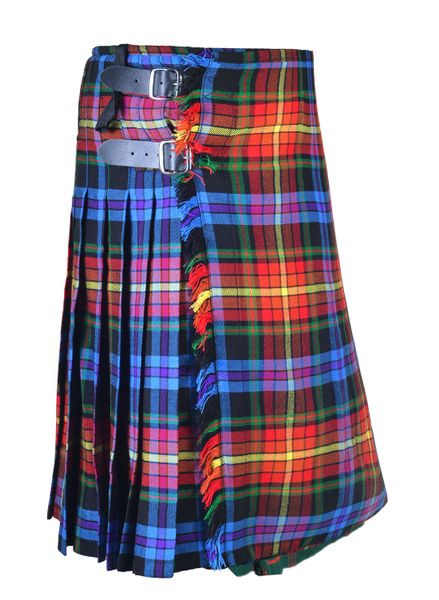 LGBT Tartan Kilt || 8 Yard Handmade 16oz Traditional Kilt