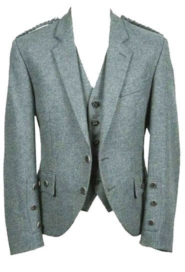 Lovat Green Wool Argyle Kilt Jacket and Waistcoat – Made to Order Scottish Highland Dress