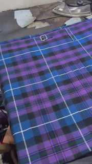 Men’s Scottish Kilt Outfit Set 6 in 1 – Traditional Highland Tartan Kilt, Sporran, Belt & Accessories (UK Stock)