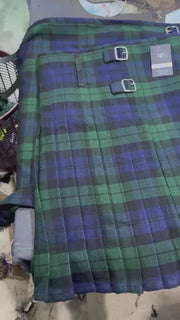 Men’s Scottish Kilt Outfit Set 6 in 1 – Traditional Highland Tartan Kilt, Sporran, Belt & Accessories (UK Stock)