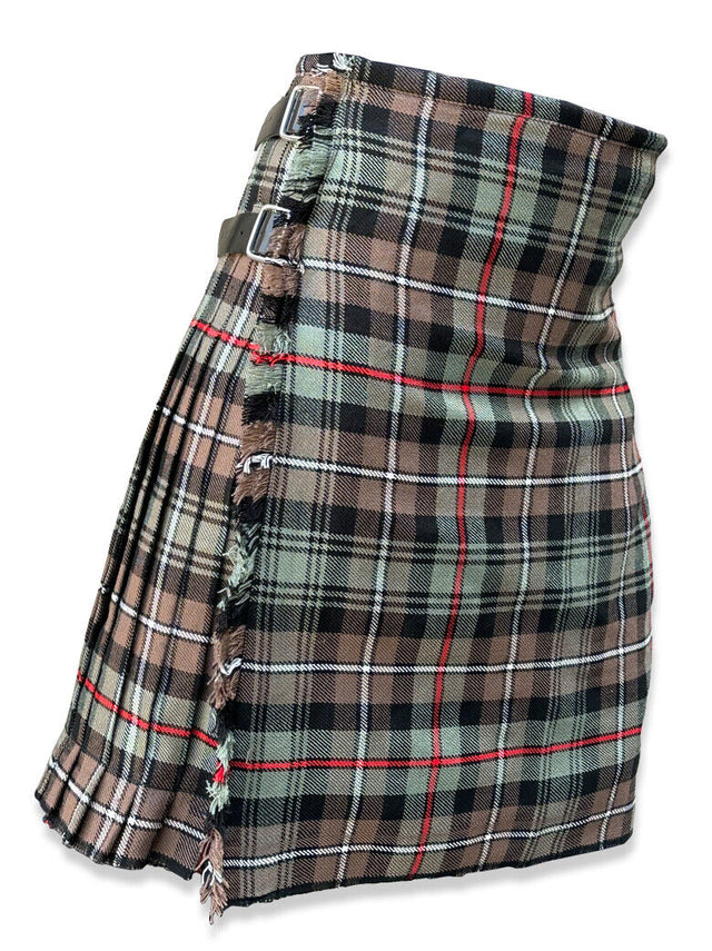 Mackenzie Weathered 8 Yard Casual Tartan Kilt, Scottish Tartan Men Kilt 16oz