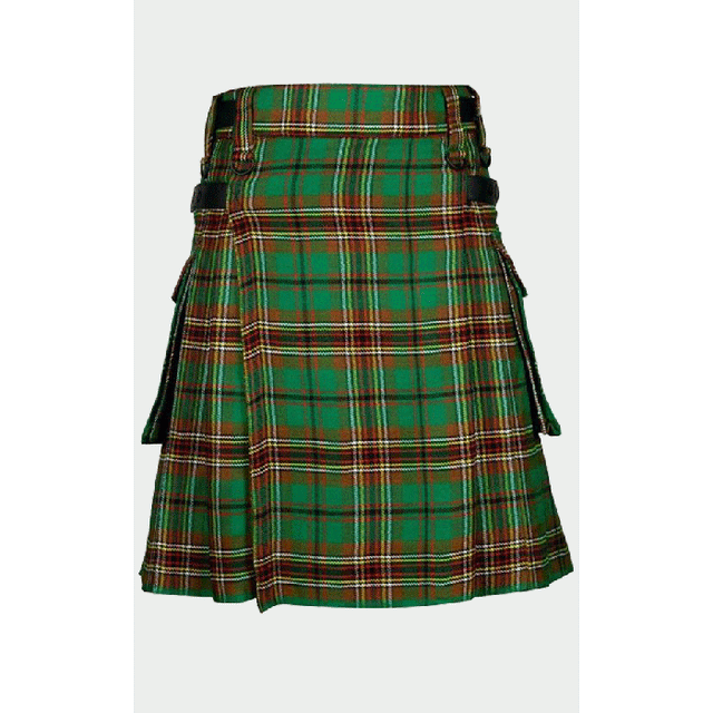 Tara Murphy Tartan Handmade Scottish Mens Tartan Utility Kilt Cargo pockets