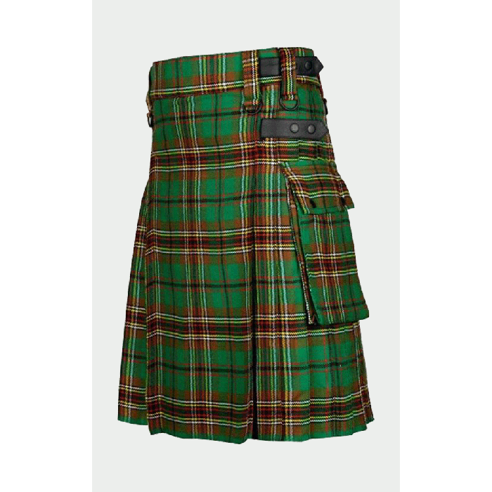 Tara Murphy Tartan Handmade Scottish Mens Tartan Utility Kilt Cargo pockets