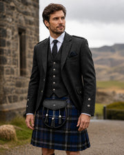Heritage Of Scotland Tartan Kilt Set for Men, Scottish Highland Outfit with Sporran Belt Buckle & Kilt Pin