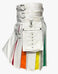 NYLON straps and a hybrid black rainbow kilt