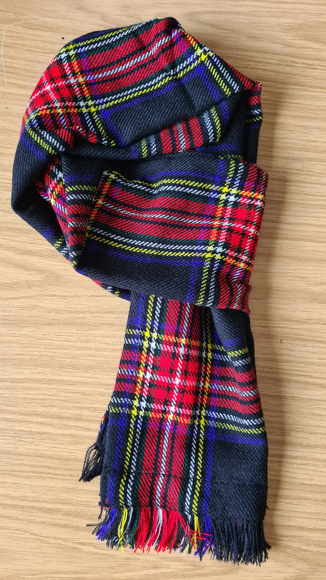 Acrylic Wool Tartan Scarf for Men & Women Shawls and Wraps