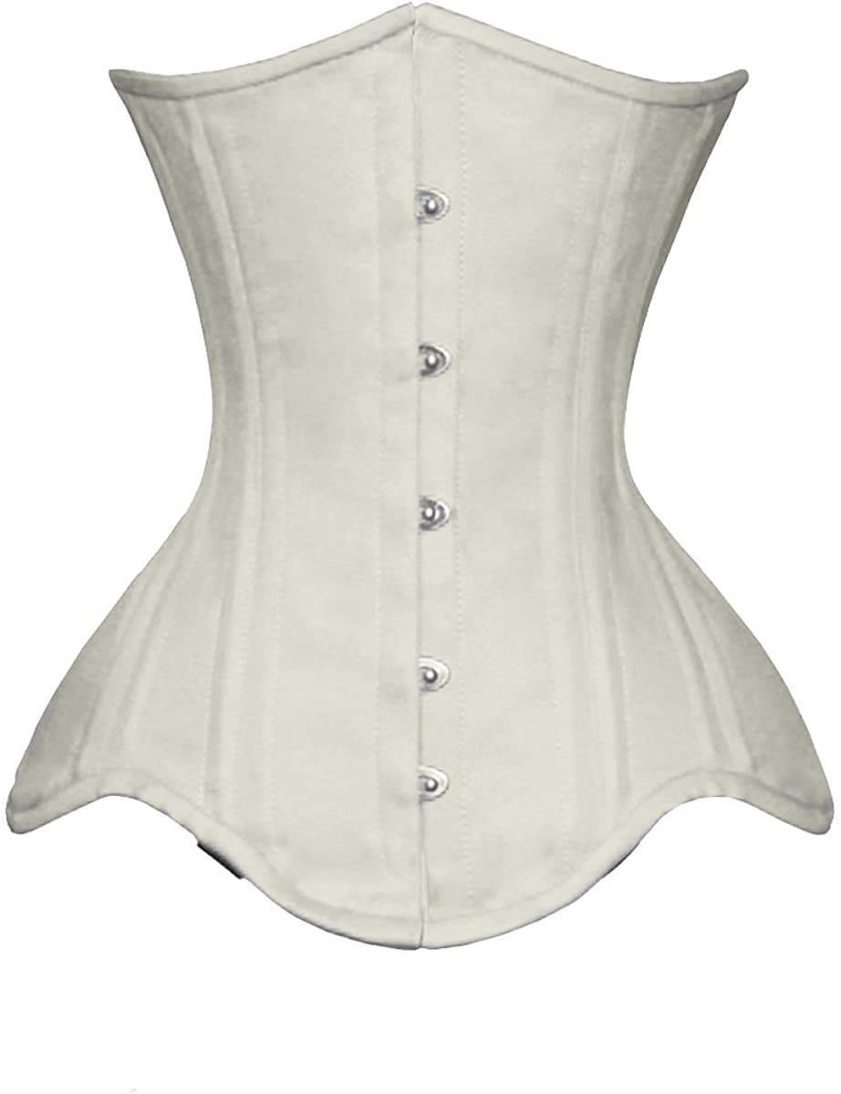 LEATHER CORSET Real Steel Boned for Waist training Tight-lacing Size 18-40