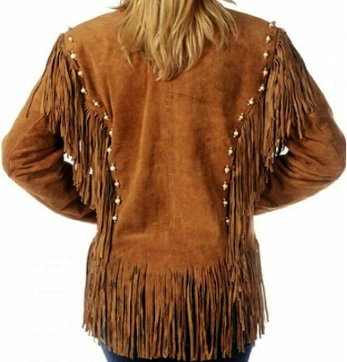 Western Women's Real Suede Fringe Leather Jacket
