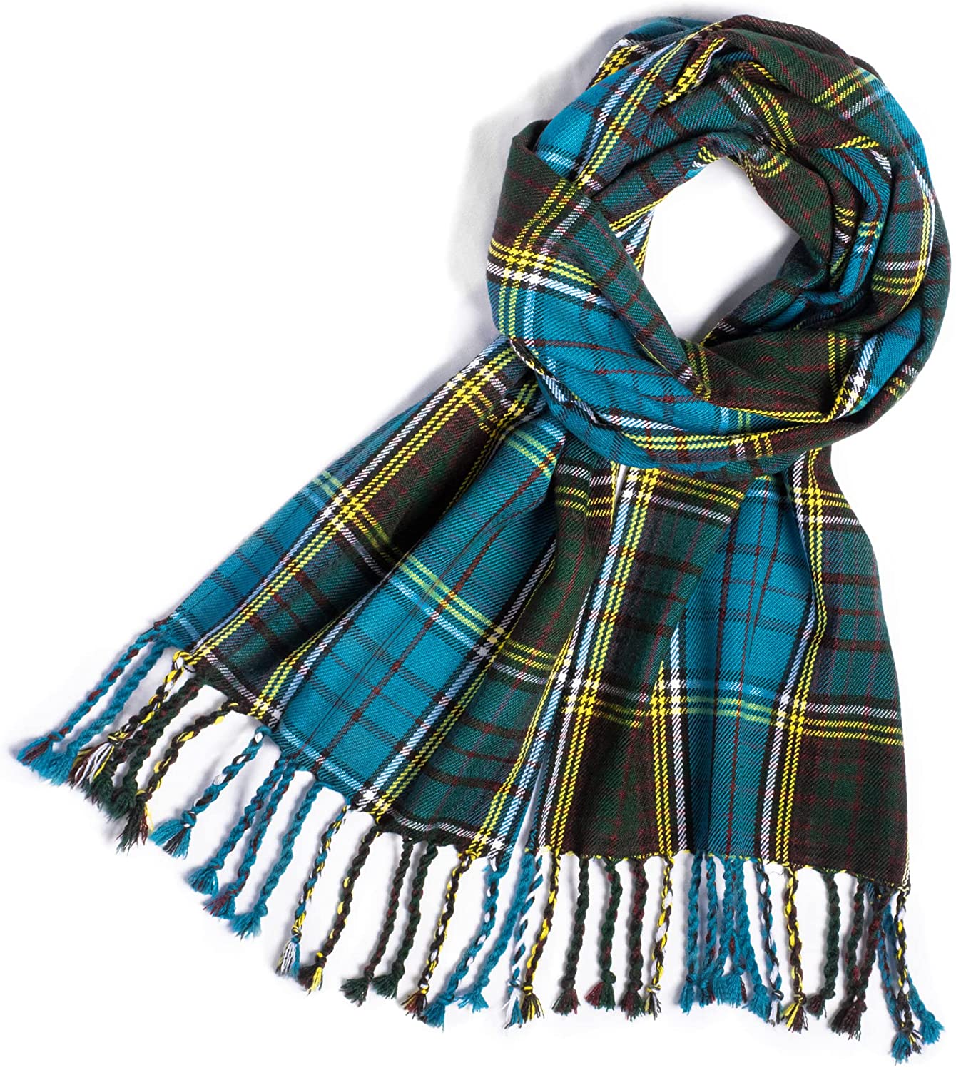 Scarf for Men and Women Wedding Slash Wool Warm Tartan Blanket Shawl
