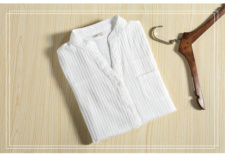 Women Top and Blouse Long Sleeve White Shirt Spring 100% Cotton Shirt