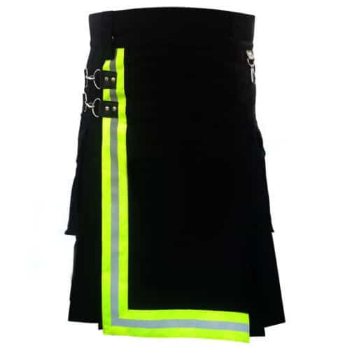 Black Cotton Firefighter Cargo Utility Kilt
