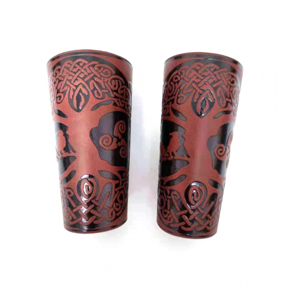 Toten Design Nordic Viking Odin Tree of Life Bangles for Man Riding Protective Gear Embossed