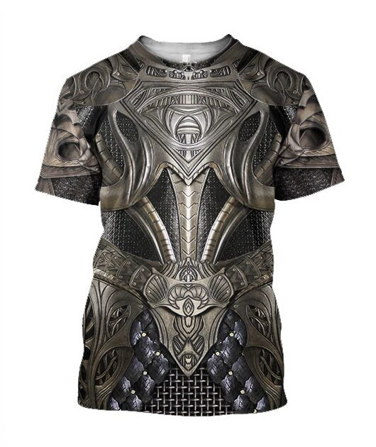 3D Printed Chainmail Knight Armor Men t shirt Knights Templar Fashion Short sleeve shirt summer hip hop Unisex tshirt
