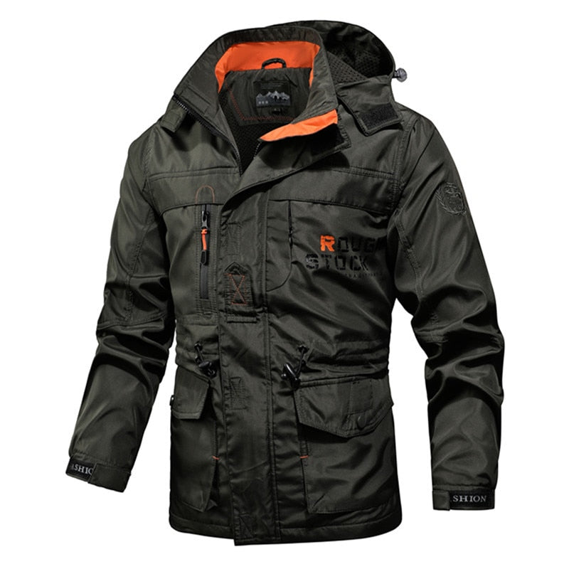 Men Tactical Jacket Breathable Military Style Army Coat Hooded Windbreaker Waterproof Bomber Jacket