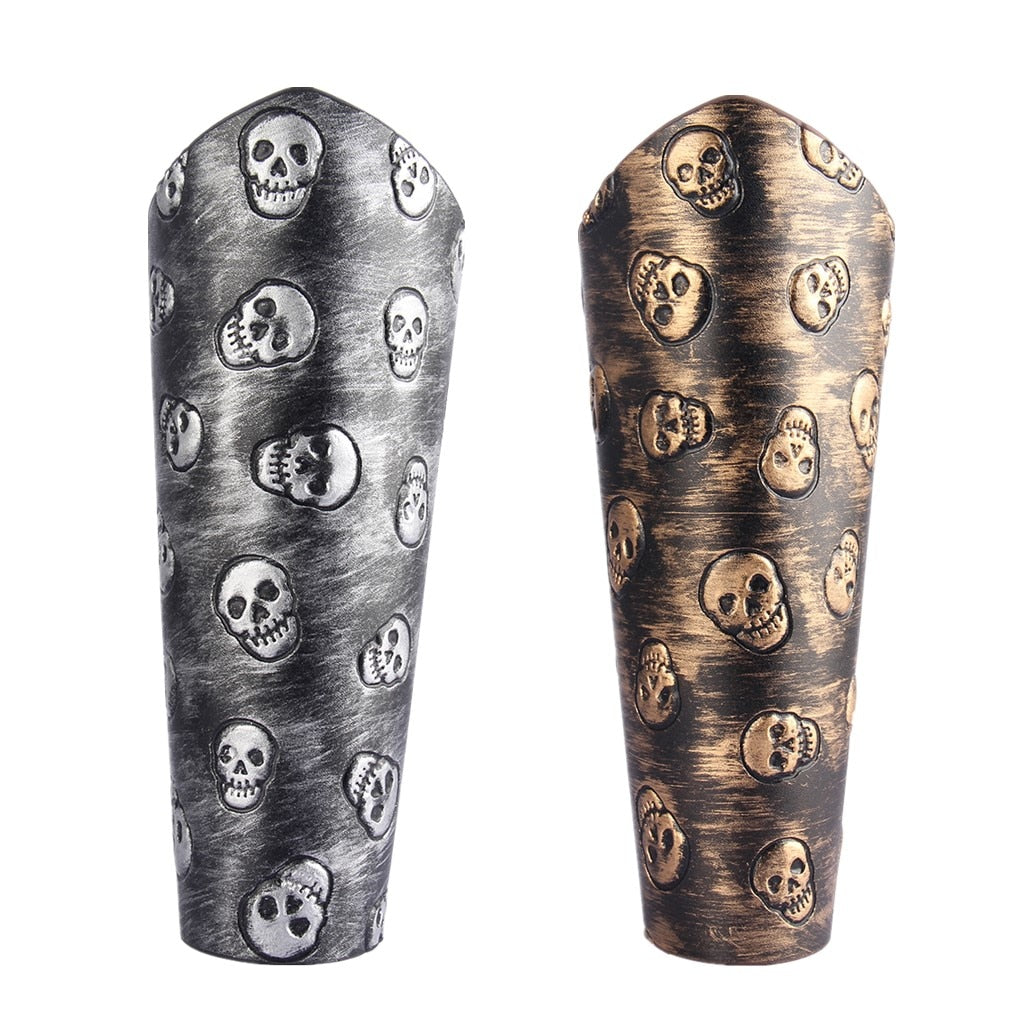 Cuff Archery Arm Guards Bracers Medieval ArmorGothic Skull Gauntlet Wristband