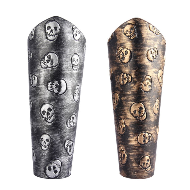 Cuff Archery Arm Guards Bracers Medieval ArmorGothic Skull Gauntlet Wristband