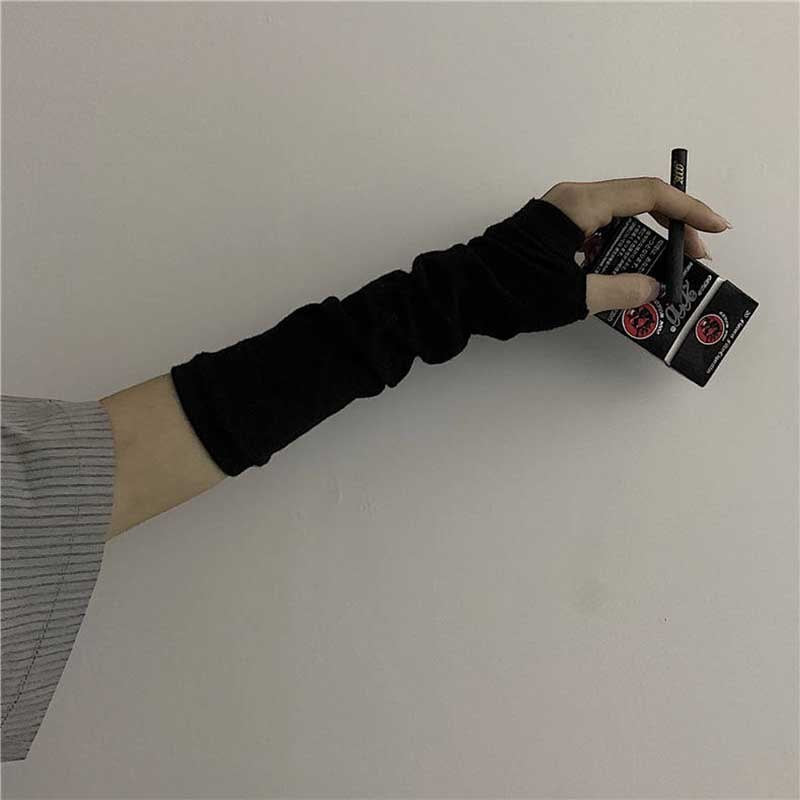 long Fingerless Gloves Sport Outdoor Hip-hop Gloves Elbow Mittens Cool Stretch winter Arm Warmer