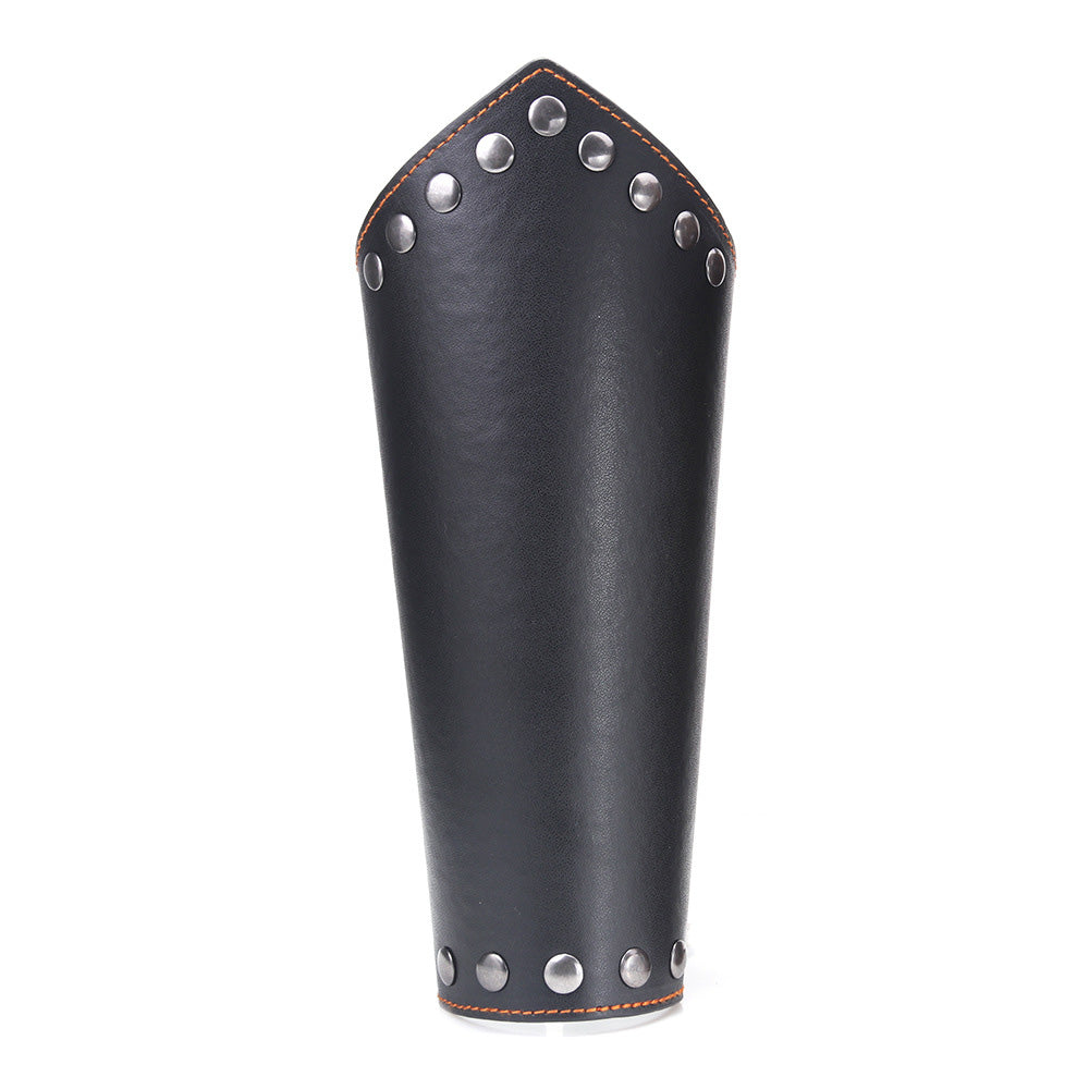 2 Piece Punk Rock Gothic Leather Wrist Bracer Guards Arm Protector Wristband