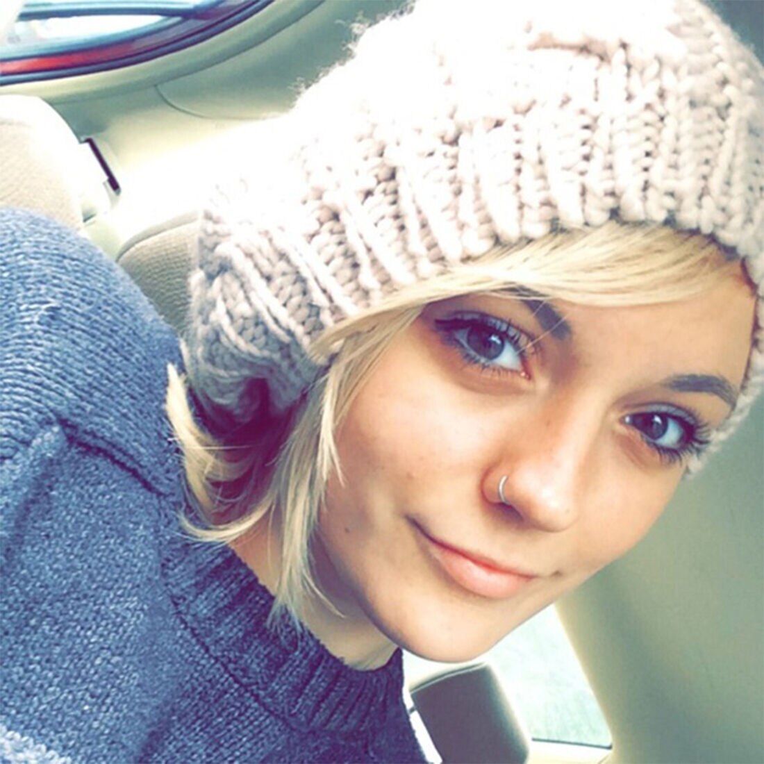 Women Lady Beret Braided Baggy Knit Crochet Beanie Hat Ski Cap Winter Warm Cap