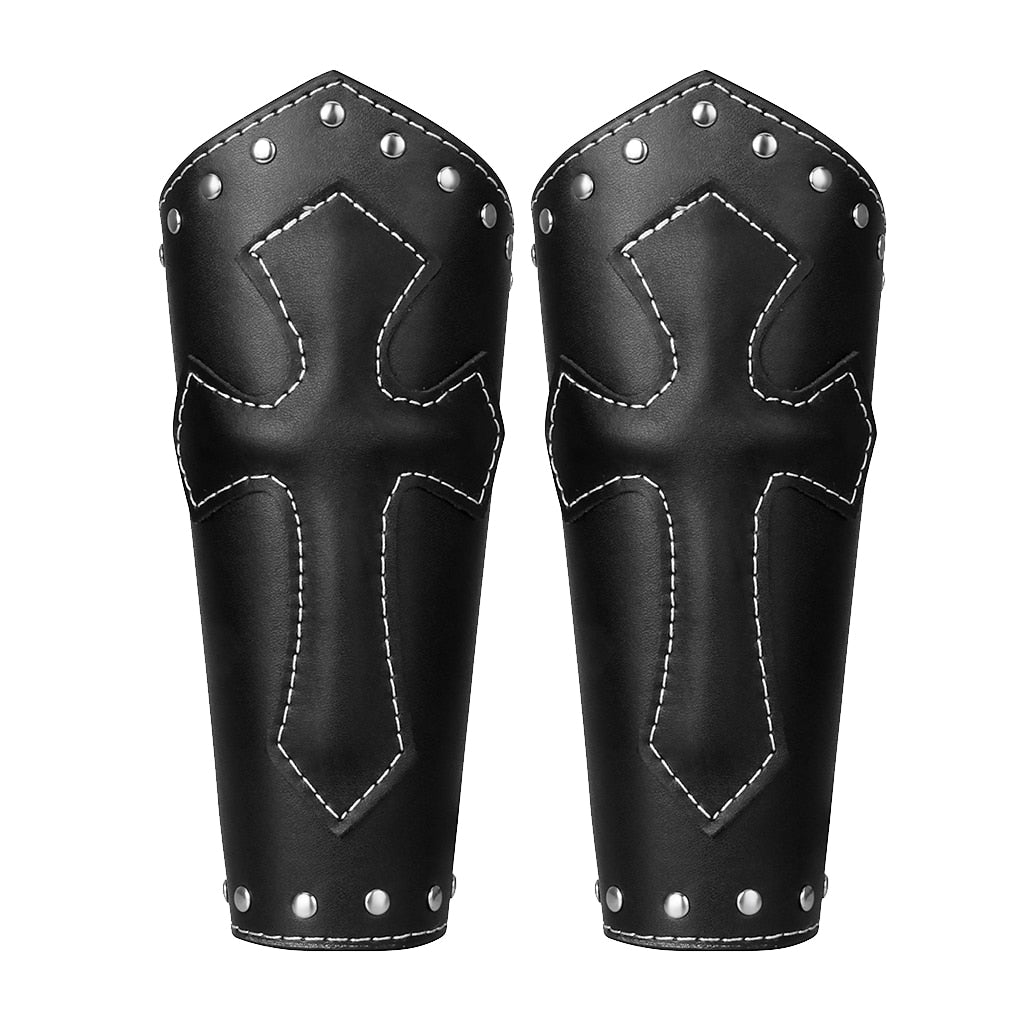 2X Vintage  Arm Armor Guard Medieval Knight Bracer Adjustable Wrist Band