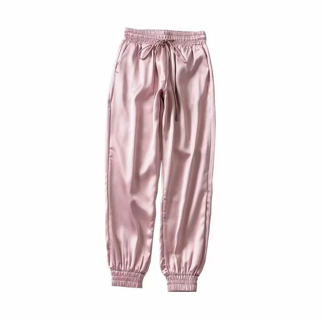 Women's Sweat Pants Fashion Joggers Trousers Hip Hop streetwear High Waist