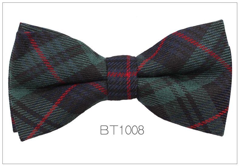 Plaid Bowtie Tartan Bow ties For Men Women Adjustable Boys Girls Bow Tie For Wedding Casual Cotton Suits Bowties