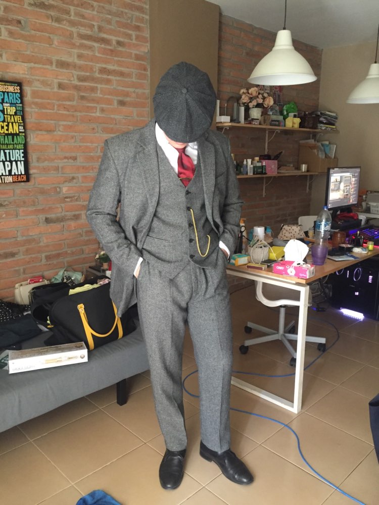 Men's Herringbone Suits 3 Piece Groom Wool  Formal Work Business Tailormade Tuxedos Blazer, Pants & Vest