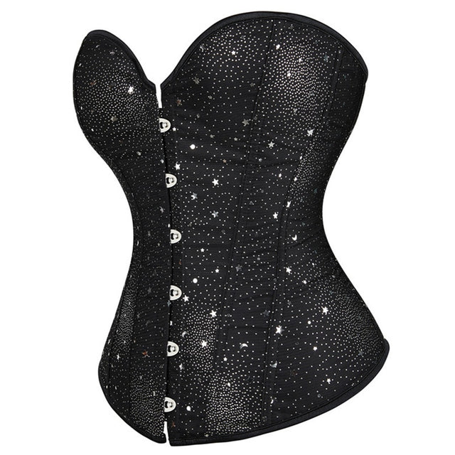 Bustiers Corsets Star Moon Print Gothic Lingerie Plus Size Burlesque Costume Fashion Vintage Style Corset Overbust Corselet
