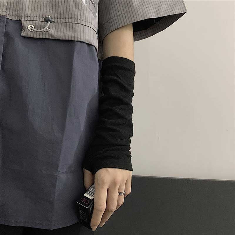long Fingerless Gloves Sport Outdoor Hip-hop Gloves Elbow Mittens Cool Stretch winter Arm Warmer