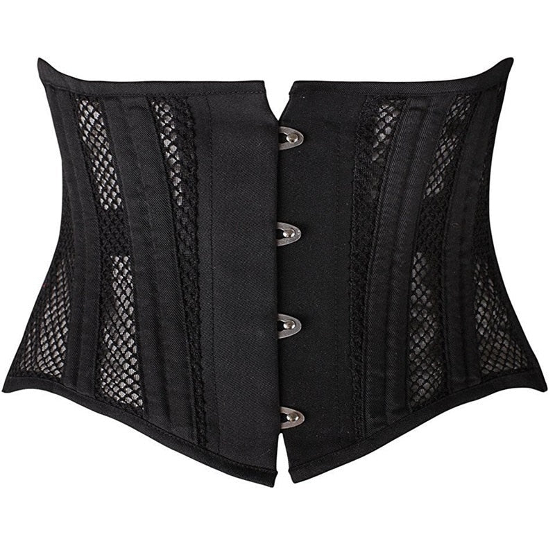 Summer Women Underbust Corset Gothic Steampunk Bustiers Waist Trainer