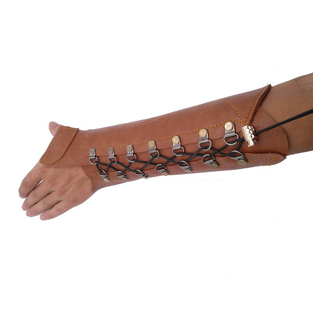 Medieval Archer Leather Bracer Archery Gait Glove