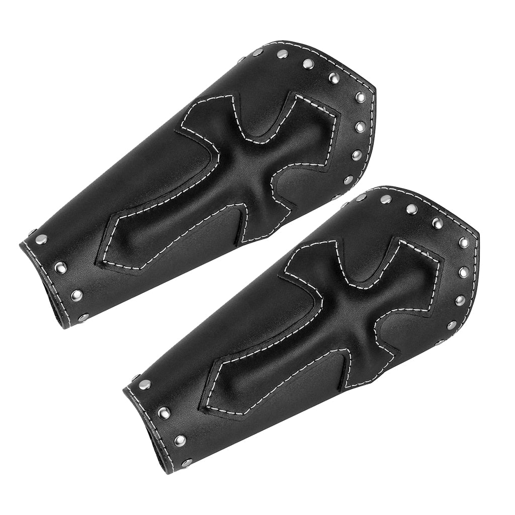 2X Vintage  Arm Armor Guard Medieval Knight Bracer Adjustable Wrist Band