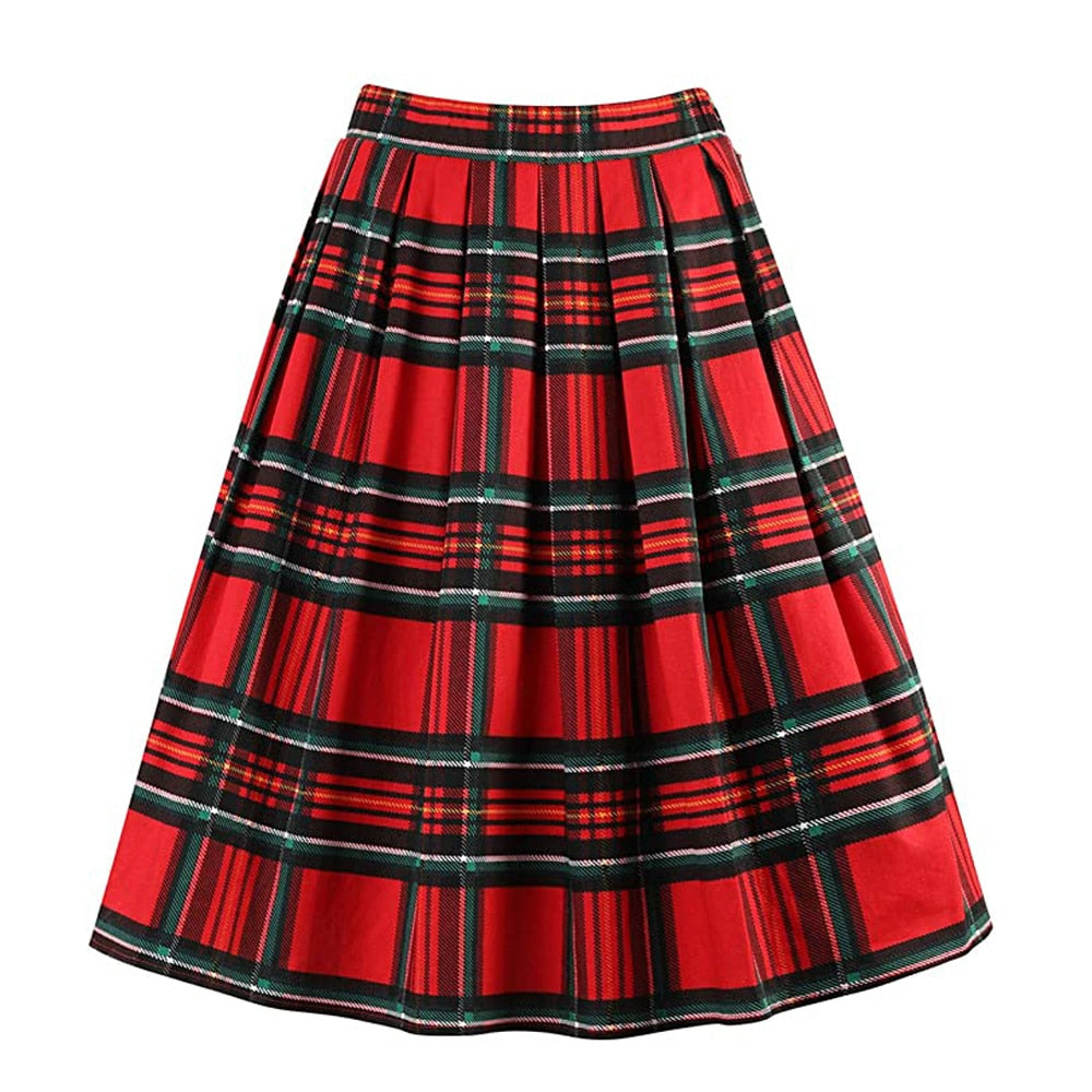 Summer Plaid Skirt with Pockets High Waist Cotton Vintage Retro harajuku Skirts Womens 2022 falda