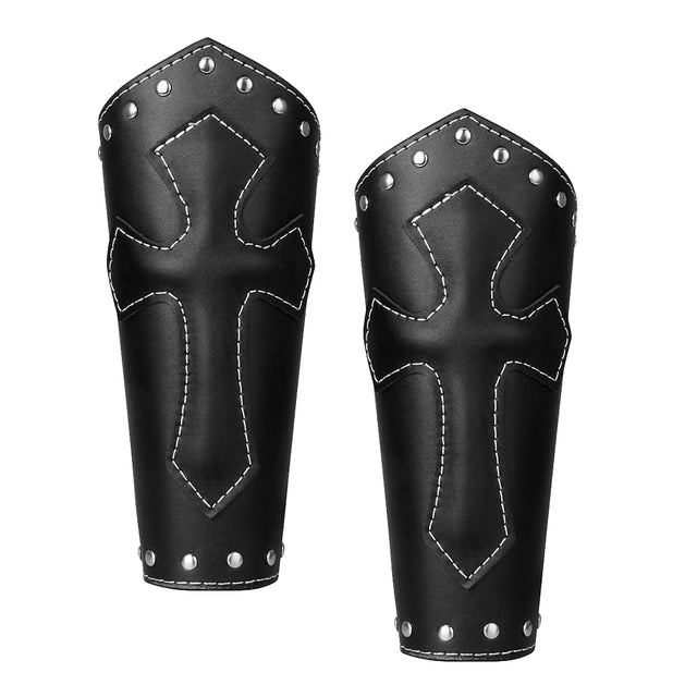 2X Vintage  Arm Armor Guard Medieval Knight Bracer Adjustable Wrist Band