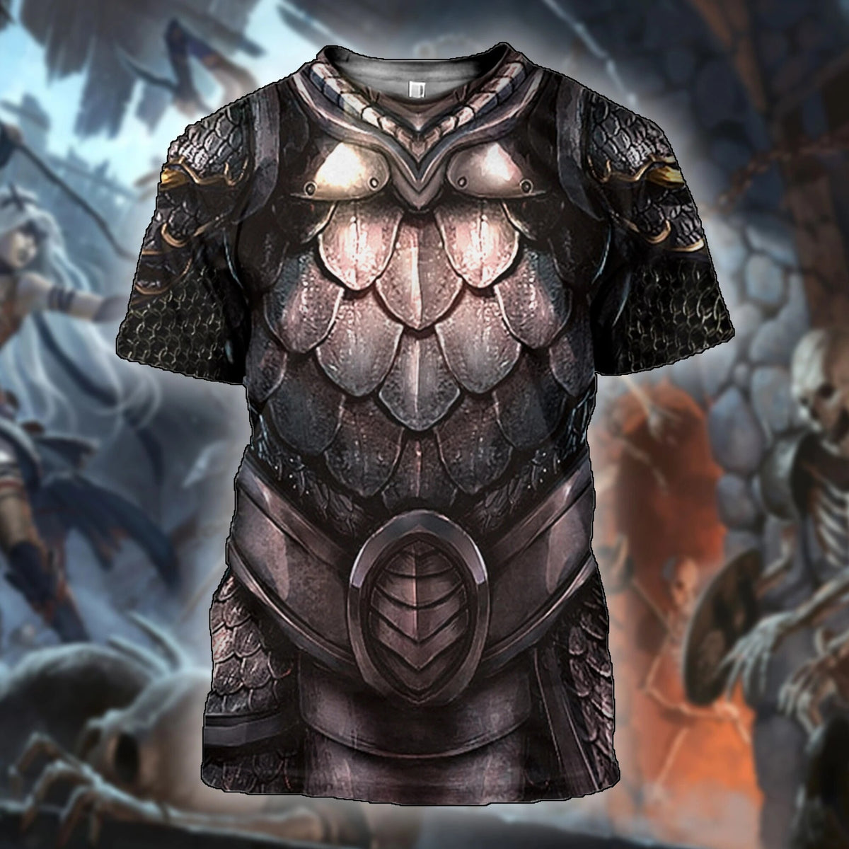 3D Printed Chainmail Knight Armor Men t shirt Knights Templar Fashion Short sleeve shirt summer hip hop Unisex tshirt