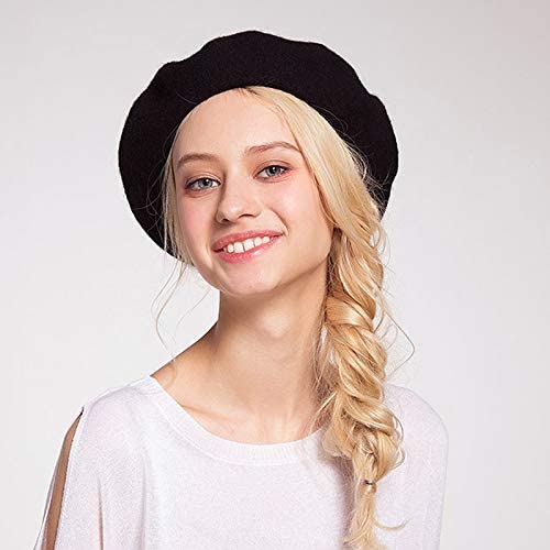 Vintage Plain Beret Hats French Berets Warm Wool Spring Winter Beanie Hat